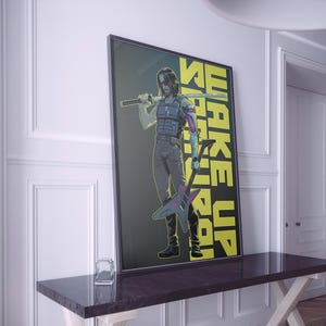 Cyberpunk 2077-poster | Johnny Silverhand-poster | Gamingposter | Gamingkunstwerken | Gamingdecoratie | Videogameposter | Videogameafdruk afbeelding 2