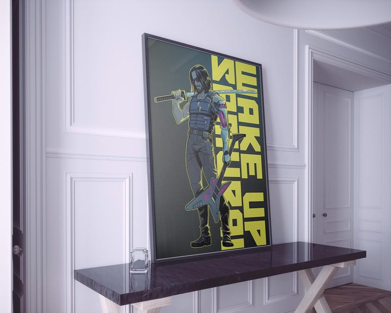 Cyberpunk 2077-poster | Johnny Silverhand-poster | Gamingposter | Gamingkunstwerken | Gamingdecoratie | Videogameposter | Videogameafdruk afbeelding 2