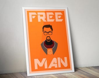 Half-Life Poster | Gaming Poster | Gaming Artwork | Gaming Decor | Video Game Poster | Gaming Gift | Video Game Print | Wall Art