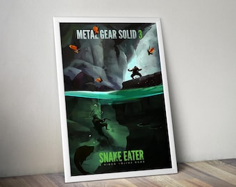 メタルギアソリッド3 スネークイーター 24 x 30インチ ビデオゲーム