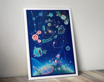 Super Mario Galaxy Poster | Gaming Poster | Gaming Artwork | Gaming Decor | Video Game Poster | Gaming Gift | Video Game Print | Wall Art