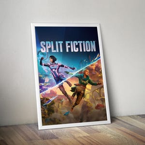 Split Fiction-affisch | Spelaffisch | Spelkonstverk | Speldekor | Videospelaffisch | Spelgåva | Videospeltryck | Väggkonst