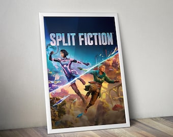 Gespleten fictieposter | Gamingposter | Gamingkunstwerken | Gamingdecoratie | Videogameposter | Gamingcadeau | Videogameafdruk | Muurkunst