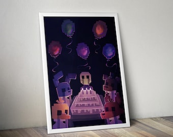 Five Nights at Freddy's Poster | Marionette Poster | Gaming Poster | Gaming Artwork | Gaming Decor | Video Game Poster | Video Game Print