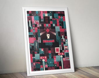 Fez Poster | Gaming Poster | Gaming Artwork | Gaming Decor | Video Game Poster | Gaming Gift | Video Game Print | Wall Art
