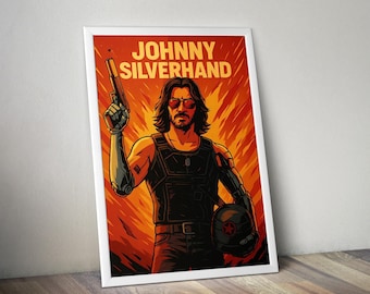 Cyberpunk 2077 Poster | Johnny Silverhand Poster | Gaming Poster | Gaming Kunstwerk | Spiele Dekor | Videospiel Poster | Videospiel Print