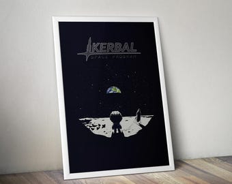 Póster de Kerbal Space Program / Póster de videojuegos / Arte de videojuegos / Decoración de videojuegos / Póster de videojuegos / Regalo de videojuegos / Impresión de videojuegos / Arte mural