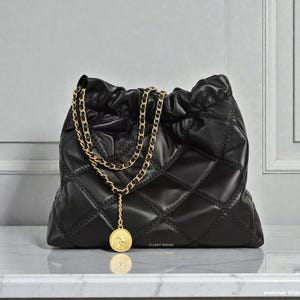 Sac à main en cuir matelassé avec chaîne en or - Sac à bandoulière de créateur élégant pour un style de tous les jours et en soirée