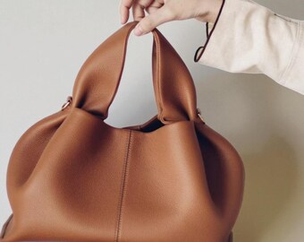 Sac à Main Femme Vintage Années 70 En Cuir - Marque CHIC, Style Cartable Noir, Occasion