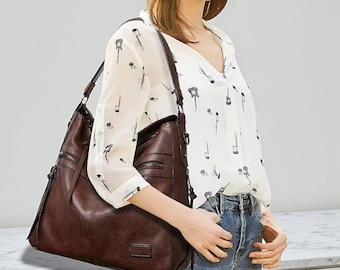 Woven Suede Tote Bag – Soft Leather Shoulder Handbag with Top Handle, Elegant Everyday Carryall for Women