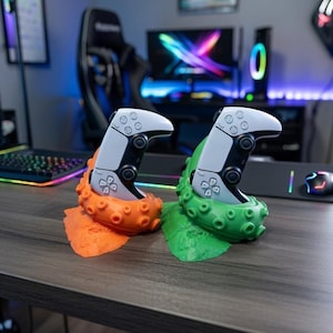 3D gedruckter Kraken Controller Ständer | Ocean Gaming Schreibtisch Dekor | Konsolen PC Organizer
