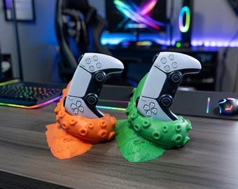 3D Printed Kraken Controller Stand | Ocean Gaming Desk Decor | Console PC Organizer