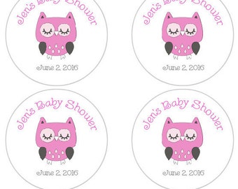 Items Similar To Personalized Baby Shower Favor Labels Owl Baby
