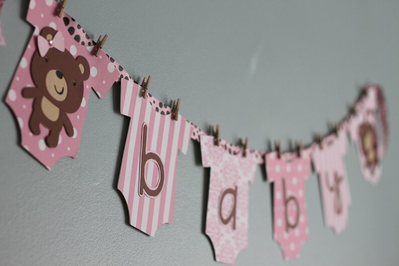 Teddy Bear Baby Shower Banner Pink And Brown Girl Teddy Bear Etsy Teddy Bear Baby Shower Banner Pink And Brown Girl Teddy Bear Etsy