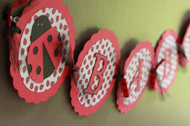 Lady Bug Baby Shower Banner Ladybug Party Ladybug Baby Etsy