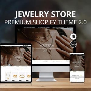 Tema de joyería de Shopify / Tema de joyería y boutique de Shopify / Tema de joyería minimalista de Shopify / Tema de marca de joyería / Plantilla de joyería elegante