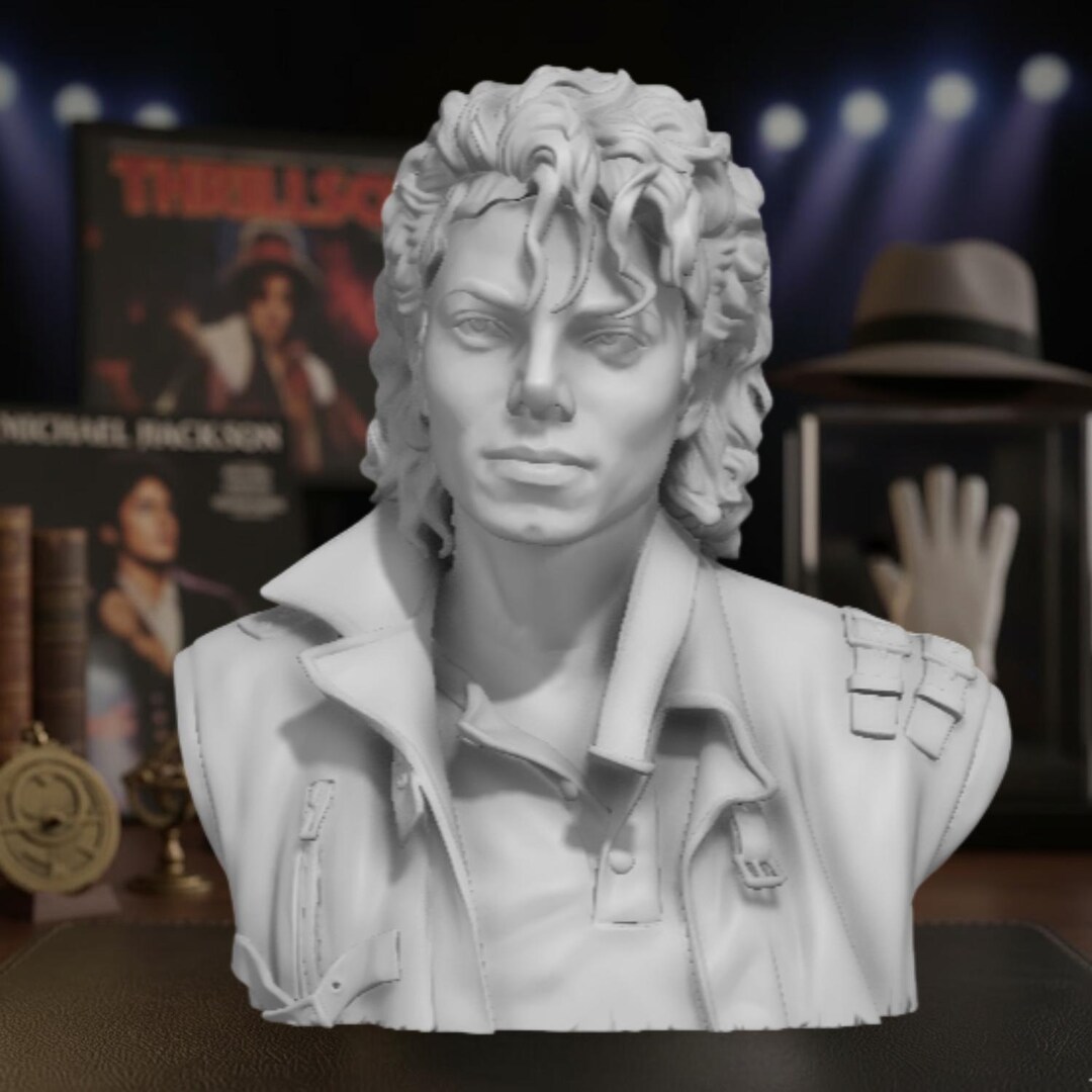Iconic Pop Music Legend Bust Statue, 3D Printed Singer Sculpture, Music ...