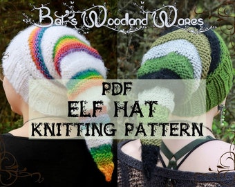 PDF - Elf Hat Knitting Pattern (Instant Download)