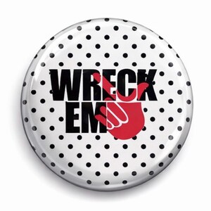 Botón de día de partido de Texas Tech / Pin de los Red Raiders de Wreck Em Tech / Accesorio para el espíritu universitario