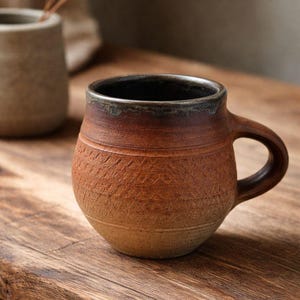May include: A set of three ceramic mugs with a speckled, matte finish. The mugs are in shades of cream, light gray, and dark gray. Each mug has a simple, minimalist design and a rounded handle.