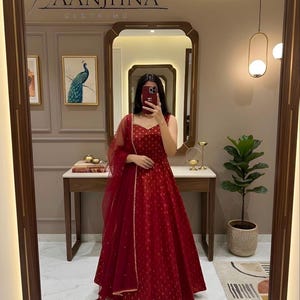 bengali formal dress Buy Anarkali with Churidar Chiffon Bengali Wedding Clothing Online for Women in USA
