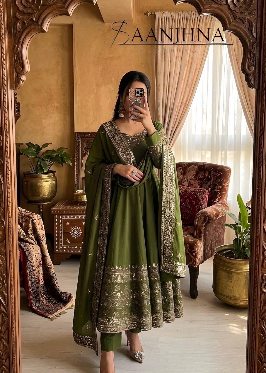 Bottle Green Pakistani Dresses - Etsy