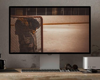 Hockey Goalie Photography Print | Minimalist Sports Wall Art (Digital Download)