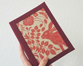 Carnet de croquis aquarelle à couverture rigide fait main Arches/Magnani1401/Fabriano - Lapin rouge