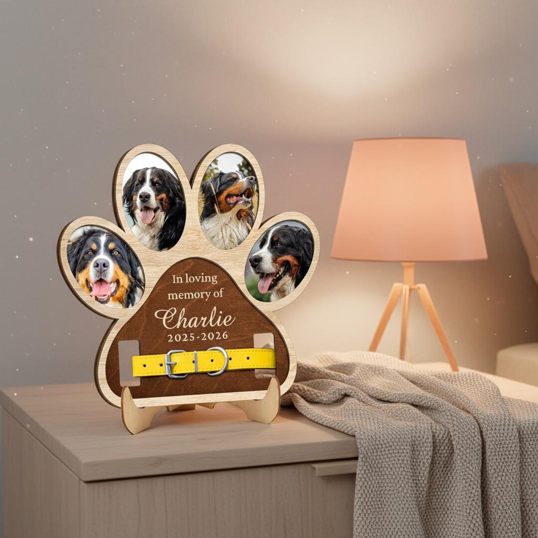 Personalized Dog Loss Sympathy Gift, Custom Paw Print Memorial for Own ...