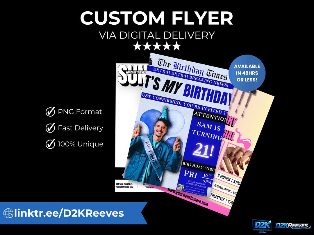 Custom Flyer Design | Custom & Personalized Graphics via Digital ...