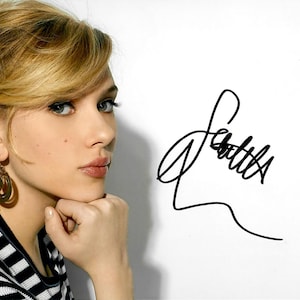 Scarlett Johansson Autograph Authentic - Etsy