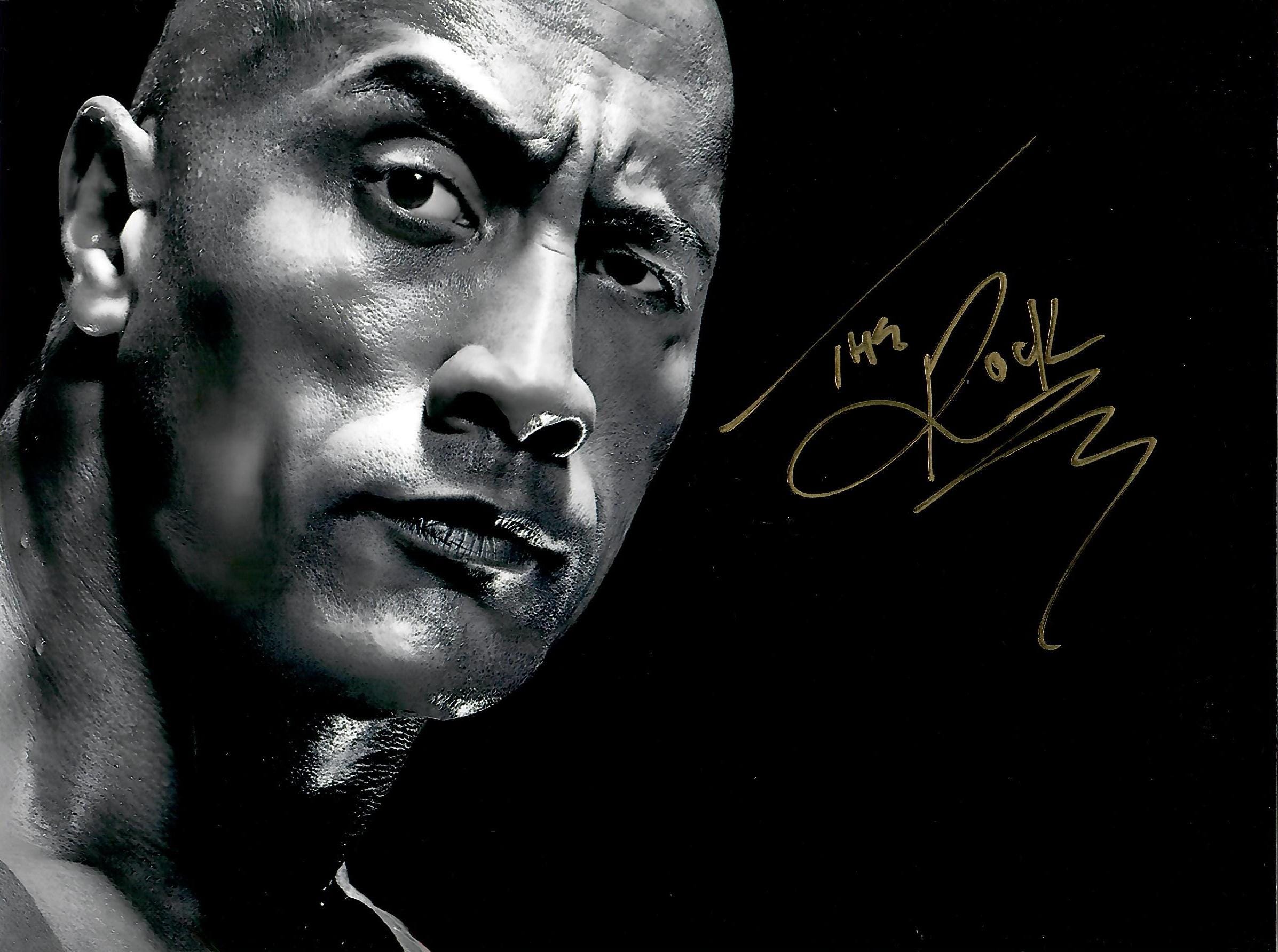 Dwayne Johnson Autograph - Etsy