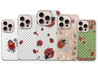 Ladybug Phone Case Cute Insekt Whimsical Cover for Iphone 17 Pro Max,16e,15,14,13&Samsung S25 Ultra,S24FE,A56,A16,Pixel 10XL,9A,8,7