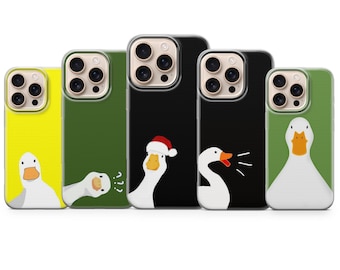 Lustige Gans Handy Hülle Nette Ente Abdeckung für Iphone 17 Pro Max,16e,15,14,13&Samsung S25 Ultra,S24FE,A56,A16,Pixel 10XL,9A ,8,7