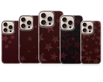 Y2K Dunkelrot Handyhülle – Y2K Maroon Cover for Iphone 17 Pro Max,16e,15,14,13&Samsung S25 Ultra,S24FE,A56,A16,Pixel 10XL,9A,8,7