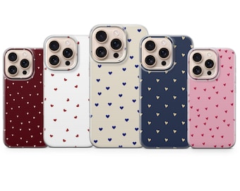 Süße Herzen Handyhülle Love Cover für Iphone 17 Pro Max,16e,15,14,13 &Samsung S25 Ultra, S24FE, A56, A16, Pixel 10XL , 9A , 8, 7