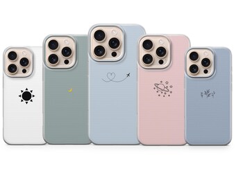 Schlichte ästhetische Handyhülle Minimalistische Abdeckung für Iphone 17 Pro Max,16e,15,14,13&Samsung S25 Ultra,S24FE,A56,A16,Pixel 10XL,9A ,8,7