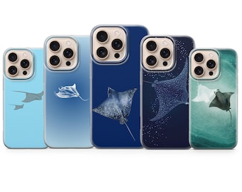 Stingray Handy Hülle Manta Ray Aquatic Cover für Iphone 17 Pro Max,16e,15,14,13&Samsung S25 Ultra,S24FE,A56,A16,Pixel 10XL,9A ,8,7