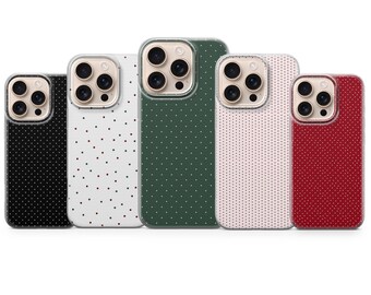 Polka Dot Handyhülle, süsse Trendy Cover für Iphone 17 Pro Max,16e,15,14,13 & Samsung S25 Ultra, S24FE, A56, A16, Pixel 10XL , 9A , 8, 7
