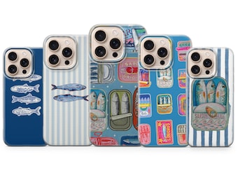 Sardine Handyhülle Ocean Life Stinky Fish für Iphone 17 Pro Max,16e,15,14,13&Samsung S25 Ultra,S24FE,A56,A16,Pixel 10XL,9A,8,7