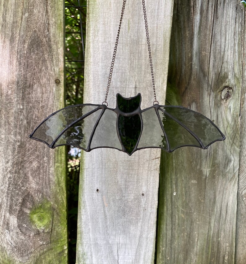 Stained Glass Bat Suncatcher window art Etsy