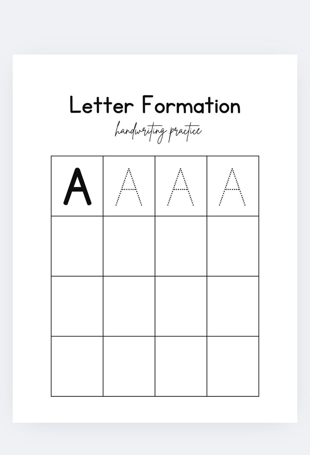 Letter Formation Handwriting Practice - Etsy