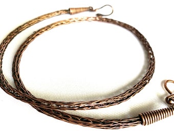 Viking Knit Chain, Various Lengths 18" 20" 22" Single Weave, Viking Knit chain necklace, Hand Made Viking Knit Necklace