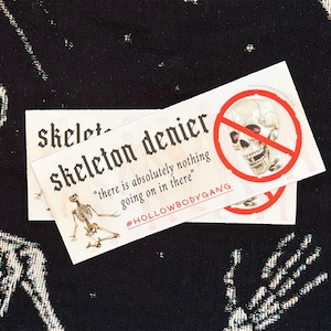 Skeleton Denier Bumper Sticker (restocked!) image 2