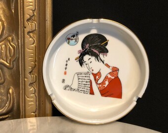 Vintage Geisha Girl Ashtray