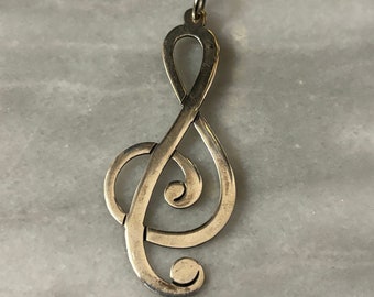 Sterling Silver Treble Clef Narvae 925 Music Symbol G Clef