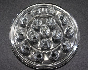 Vintage Glass 16-hole Flower Frog