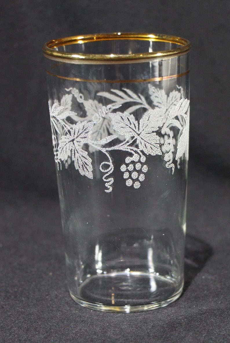 Vintage 7Piece Beverage Set BartlettCollins Glass Pitcher Etsy