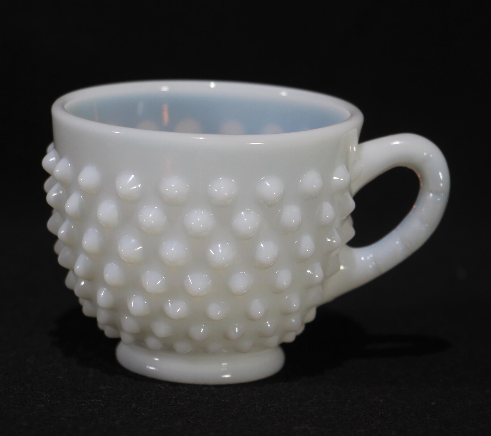 Vintage Fenton Hobnail Milk Glass Punch Set Bowl 12 Cups Etsy