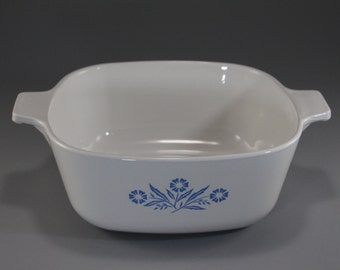 Vintage P-1 1/2-B Corning Ware,  Blue Cornflower, 1 1/2 Quart Saucepan (Casserole)